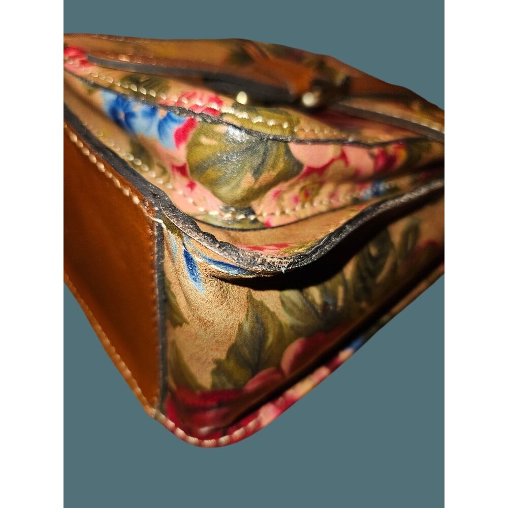 Patricia Nash Leather Cascina Vintage Victorian Garden Crossbody Bag - Picture 8 of 16